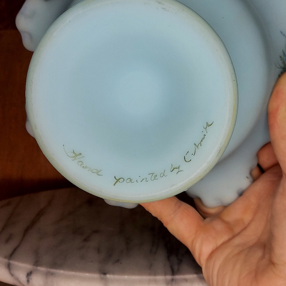 Fenton Hand Painted Dish - Picture 10 of 15